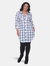 Plus Piper Stretchy Plaid Tunic - Blue/white