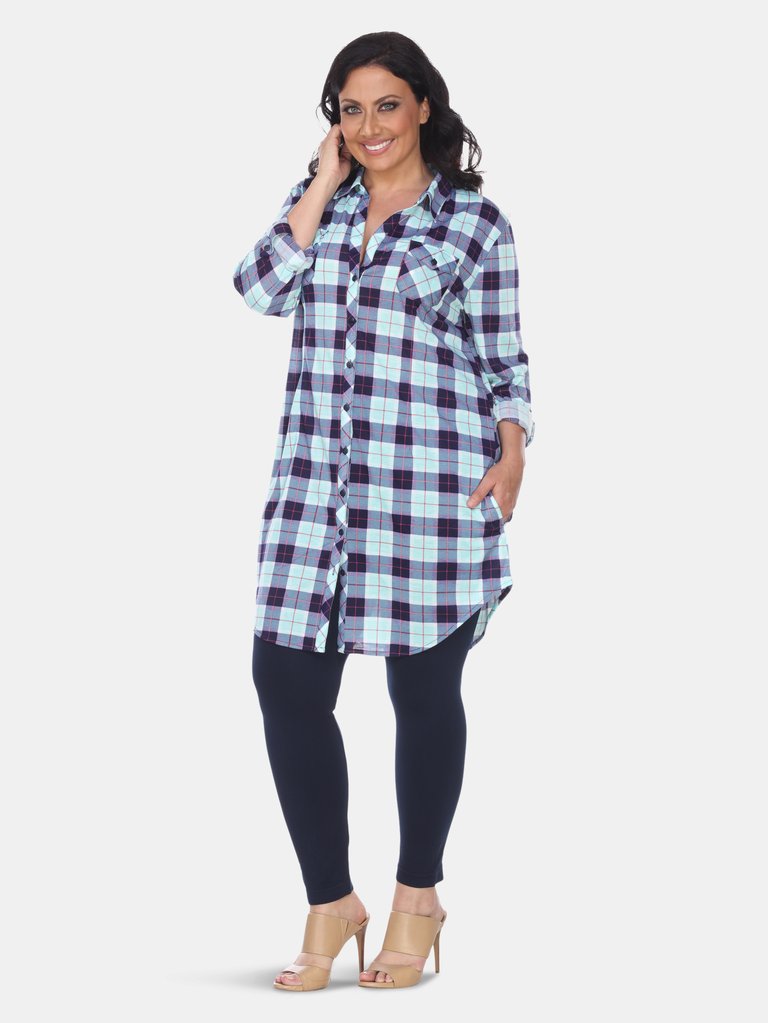 Plus Piper Stretchy Plaid Tunic