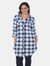 Plus Piper Stretchy Plaid Tunic - Mint/Grey