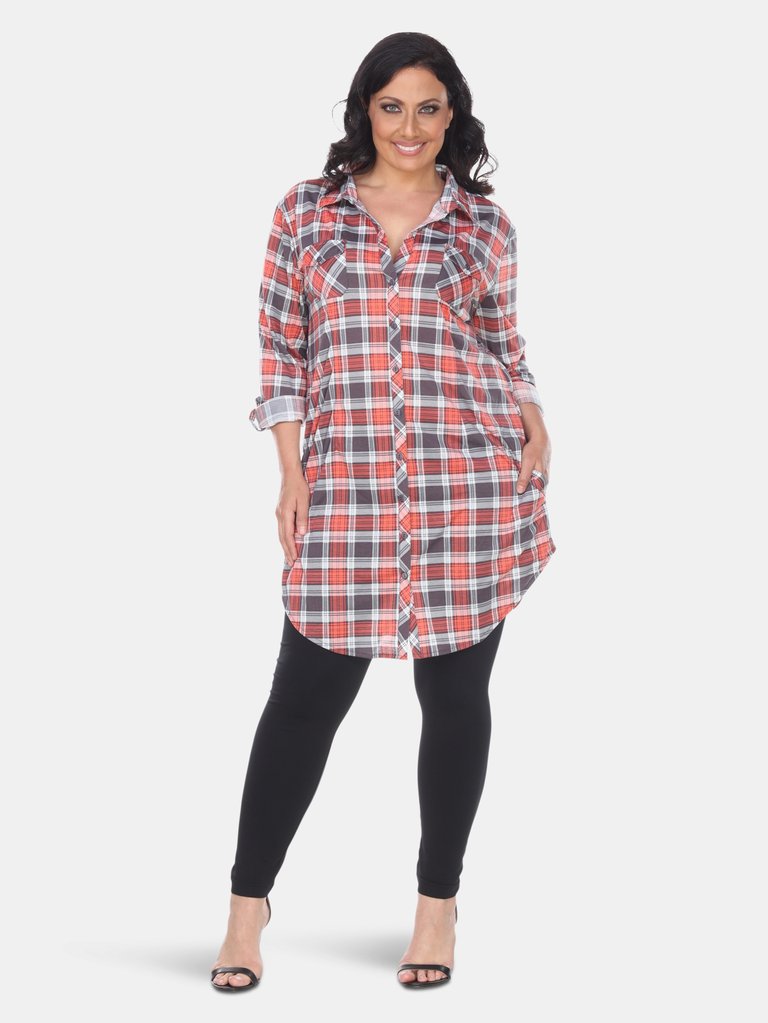 Plus Piper Stretchy Plaid Tunic