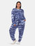 Plus Size 2 Piece Lounge Set - Navy Tie-Dye