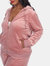 Plus Size 2 Piece Velour Tracksuit Set