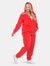 Plus Size 2 Piece Velour Tracksuit Set