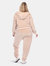 Plus Size 2 Piece Velour Tracksuit Set