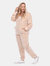 Plus Size 2 Piece Velour Tracksuit Set