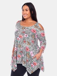 Plus Size Antonia Cold Shoulder Tunic