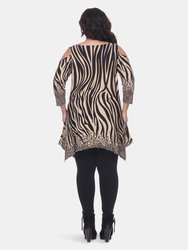 Plus Size Antonia Cold Shoulder Tunic