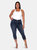 Plus Size Capri Jeans - Dark Blue