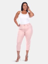 Plus Size Capri Jeans - Rose