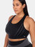 Plus Size Cut Out Back Mesh Sports Bra