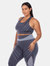 Plus Size Cut Out Back Mesh Sports Bra