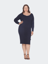 Plus Size Destiny Sweater Dress - Navy