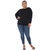 Plus Size Dolman Sleeve Top - Black