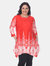 Plus Size Dulce  Tunic Top - 44-Red/White