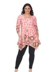 Plus Size Erie Tunic Top - Coral