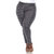 Plus Size Faux Suede Snake Print Pants - Grey