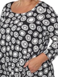 Plus Size Geometric Print Tunic Top