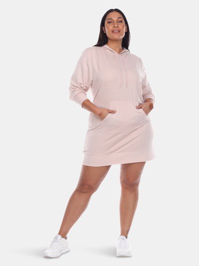 White Mark Plus Size Hoodie Sweatshirt Dress product