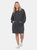 Plus Size Hoodie Sweatshirt Dress - Charcoal