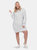 Plus Size Hoodie Sweatshirt Dress - Heather Grey