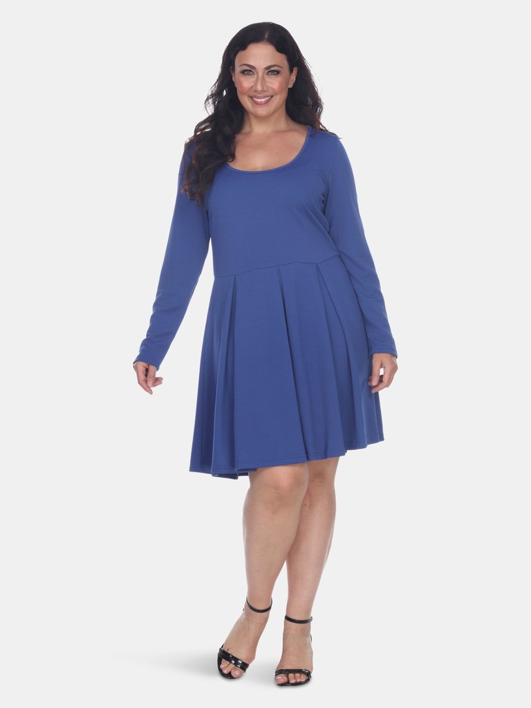 Plus Size Jenara Dress - Royal