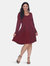 Plus Size Jenara Dress - Burgundy