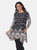 Plus Size Kairi Tunic Top - Black/White