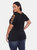 Plus Size Keyhole Neck Cutout Short Sleeve Top