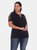 Plus Size Keyhole Neck Cutout Short Sleeve Top