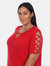 Plus Size Keyhole Neck Cutout Short Sleeve Top