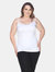 Plus Size Lace Trim Tank Top