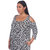 Plus Size Leopard Cold Shoulder Tunic