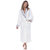 Plus Size Leopard Print Cozy Lounge Robe - White Leopard