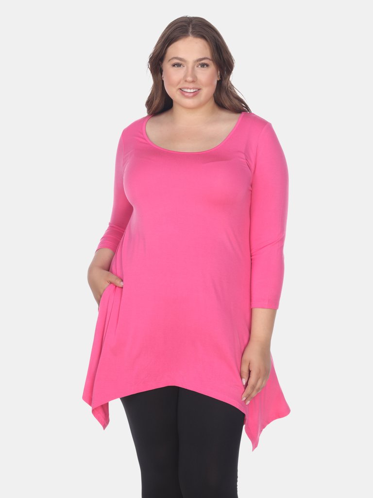 Plus Size Makayla Tunic Top - Pink