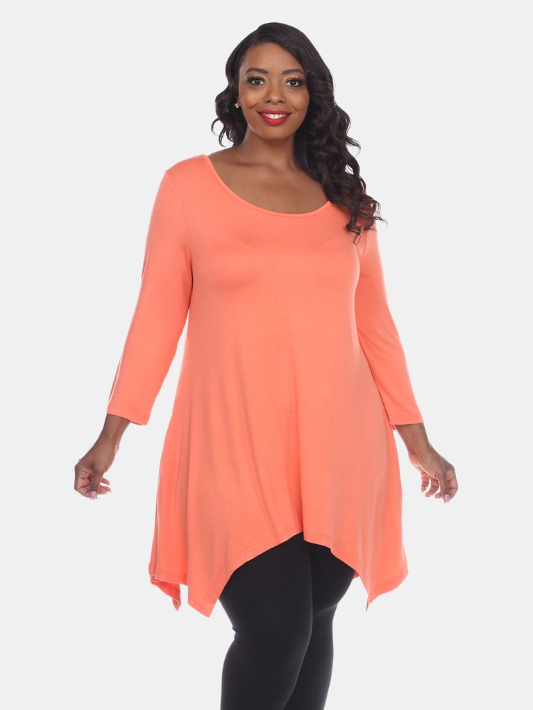 Plus Size Makayla Tunic Top - Orange