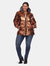 Plus Size Metallic Puffer Coat with Hoodie