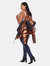 Plus Size Metallic Puffer Coat with Hoodie