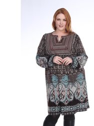 Plus Size Phebe Embroidered Sweater Dress