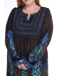 Plus Size Phebe Embroidered Sweater Dress