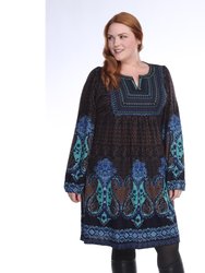 Plus Size Phebe Embroidered Sweater Dress