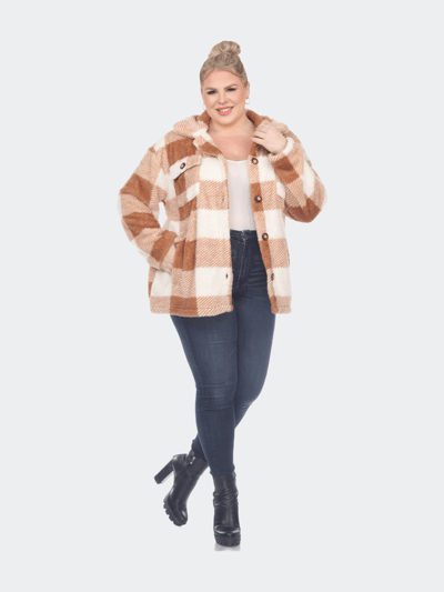 White Mark Plus Size Plaid Shacket product