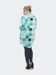 Plus Size Plaid Tunic Shirt