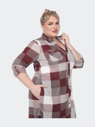 Plus Size Plaid Tunic Shirt