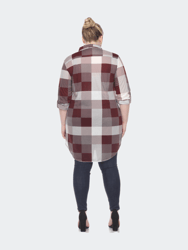 Plus Size Plaid Tunic Shirt