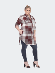 Plus Size Plaid Tunic Shirt