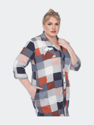 Plus Size Plaid Tunic Shirt