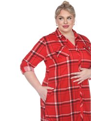 Plus Size Plaid Tunic Top