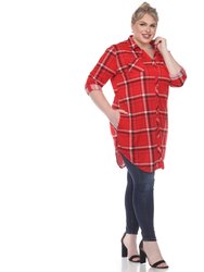 Plus Size Plaid Tunic Top