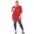 Plus Size Plaid Tunic Top - Red