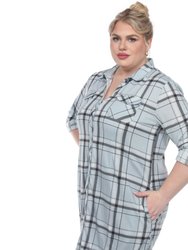 Plus Size Plaid Tunic Top